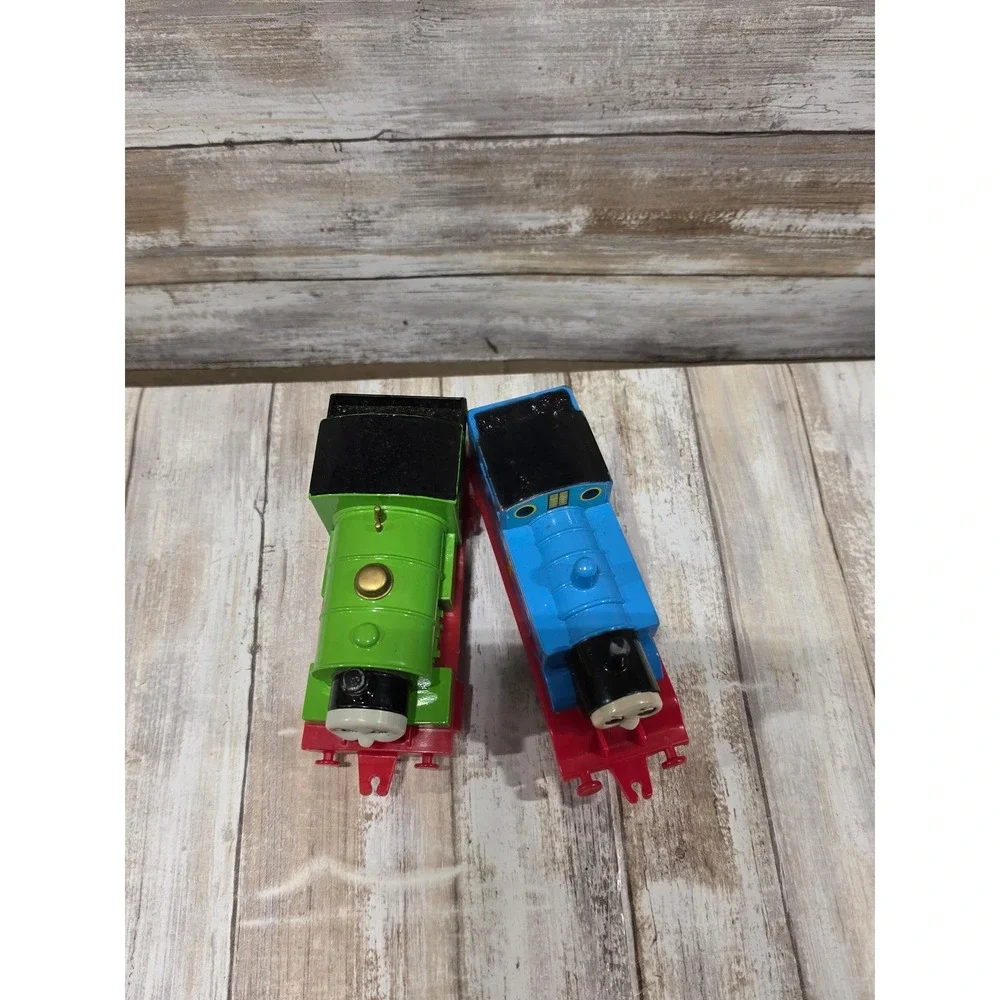Vintage Thomas & Percy ERTL Toy‎ Trains Blue Green 1990s Set READ